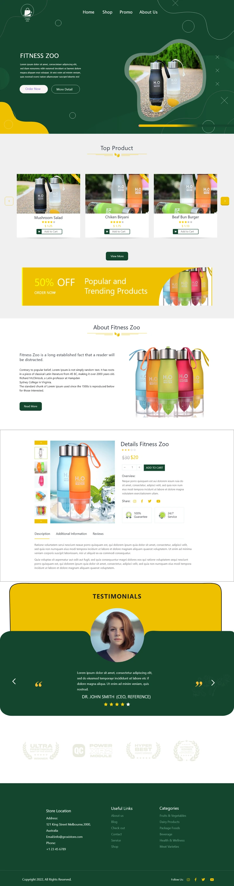 fitness Zoo website